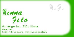 minna filo business card